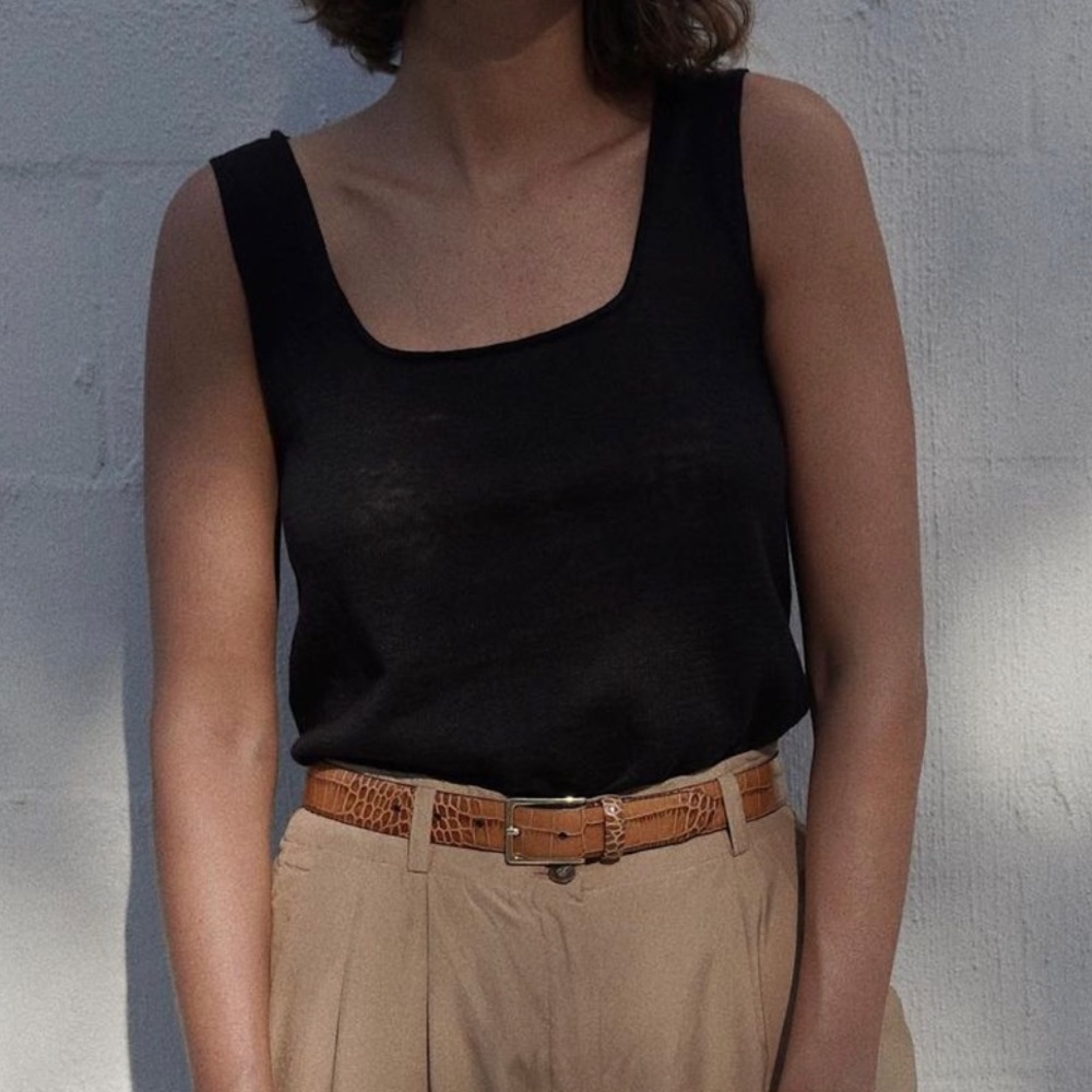 St. Agni Maria Linen Knit Singlet